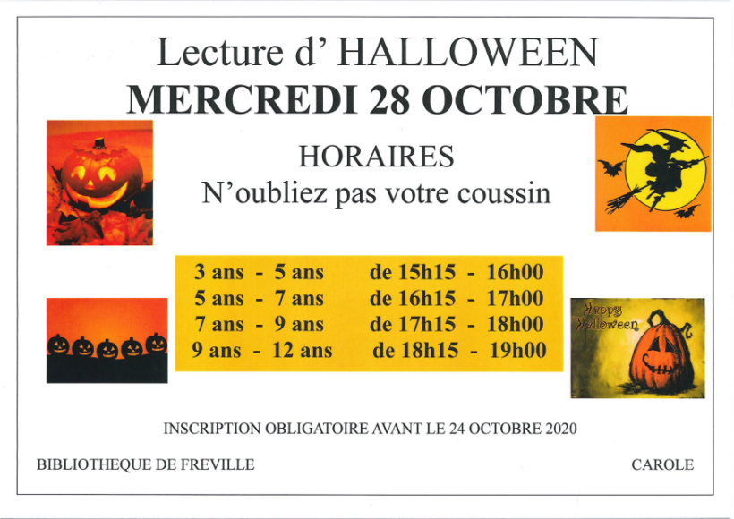 Bibliothèque de Saint Martin de l'If - Lecture d'Halloween