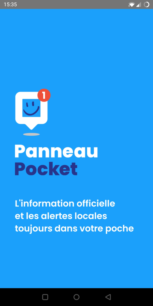 PanneauPocket : panneau d'accueil