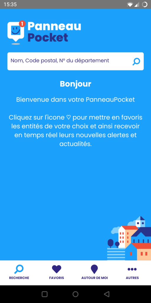 PanneauPocket : panneau de recherche